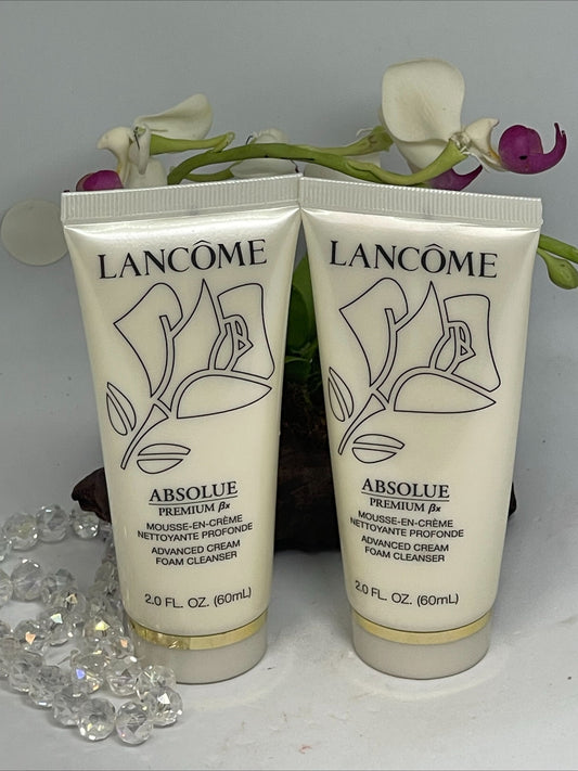 2x Lancome Absolue Premium Bx Advanced Cream Foam Cleanser - 2 oz - New