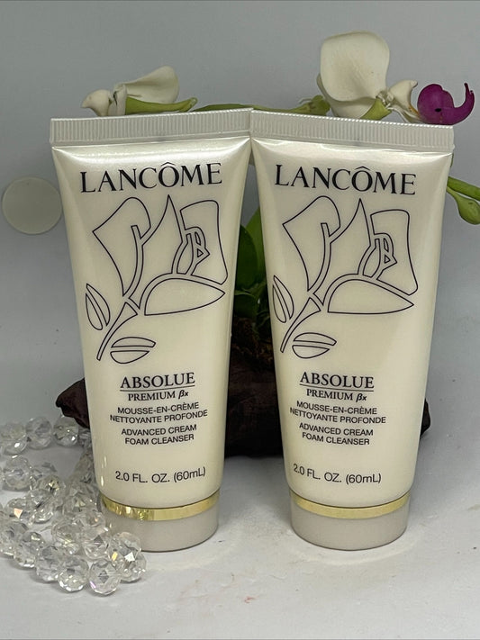 2x Lancome Absolue Premium Bx Advanced Cream Foam Cleanser - 2 oz - New