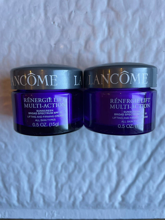 2x Lancome Renergie Lift Multi-Action SPF15 Lifting and Firming Cream 0.5oz/15g
